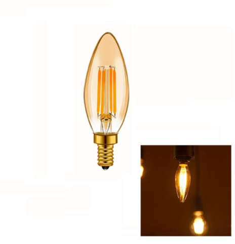 Cata 4W Sarı Işık Amber Rustik Led Ampul E14 Duylu ct-4280