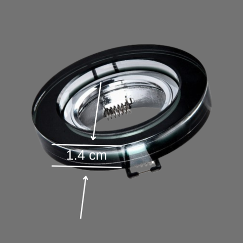 Cata Roza Cam Spot Dekoratif Siyah Yuvarlak Ct-6645