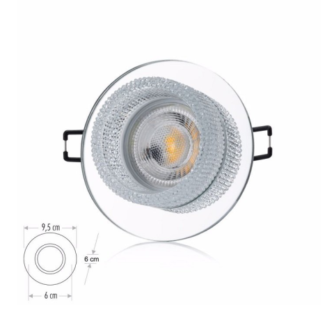 Cata Alaca Kristal Cam Spot Yuvarlak Ct-6655