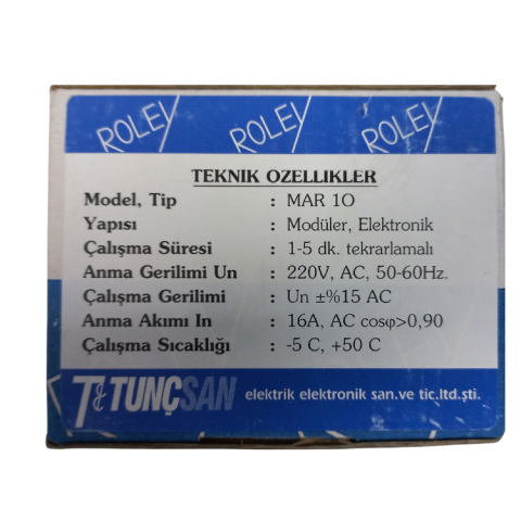Tunçsan Raylı Merdiven Otomatiği MAR 10