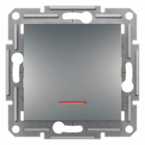 Schneider Asfora Plus Çelik Işıklı Anahtar Çerçevesiz- EPH1400162