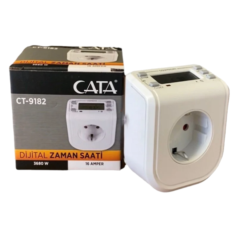 Cata Zaman Ayarlı Dijital Saatli Priz 3680 Watt Ct-9182