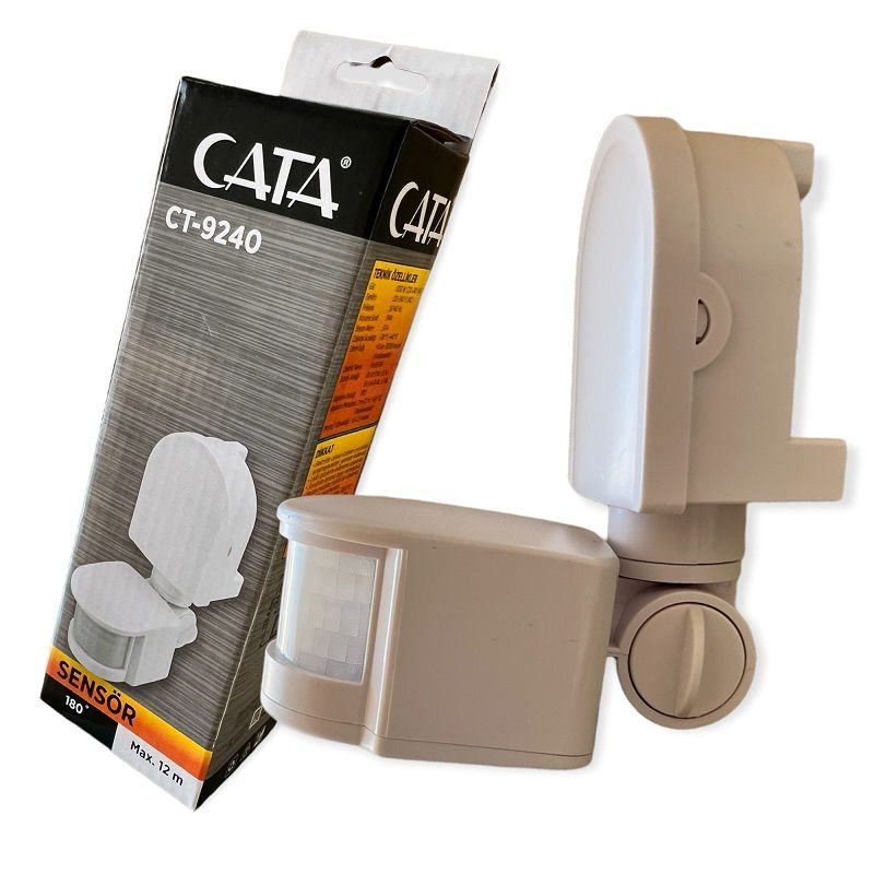 Cata 180 Derece Hareket Sensörü 1200w 220 volt Sıva Üstü Ct 9240