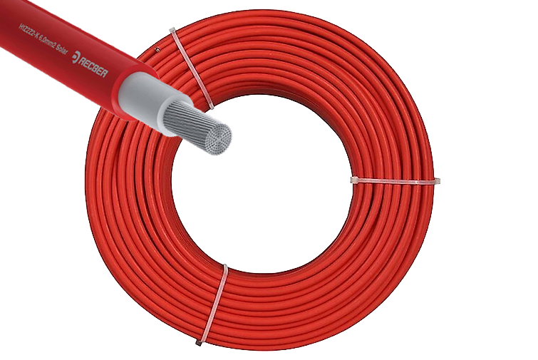 Reçber 10mm Solar Kablo H1Z2Z2-K Kırmızı 114113 - 100 Metre