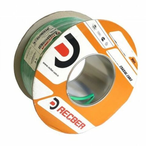 Reçber RG6 U/6 Cu/Cu Koaksiyel Uydu Anten Kablosu 307059 (100 Metre)
