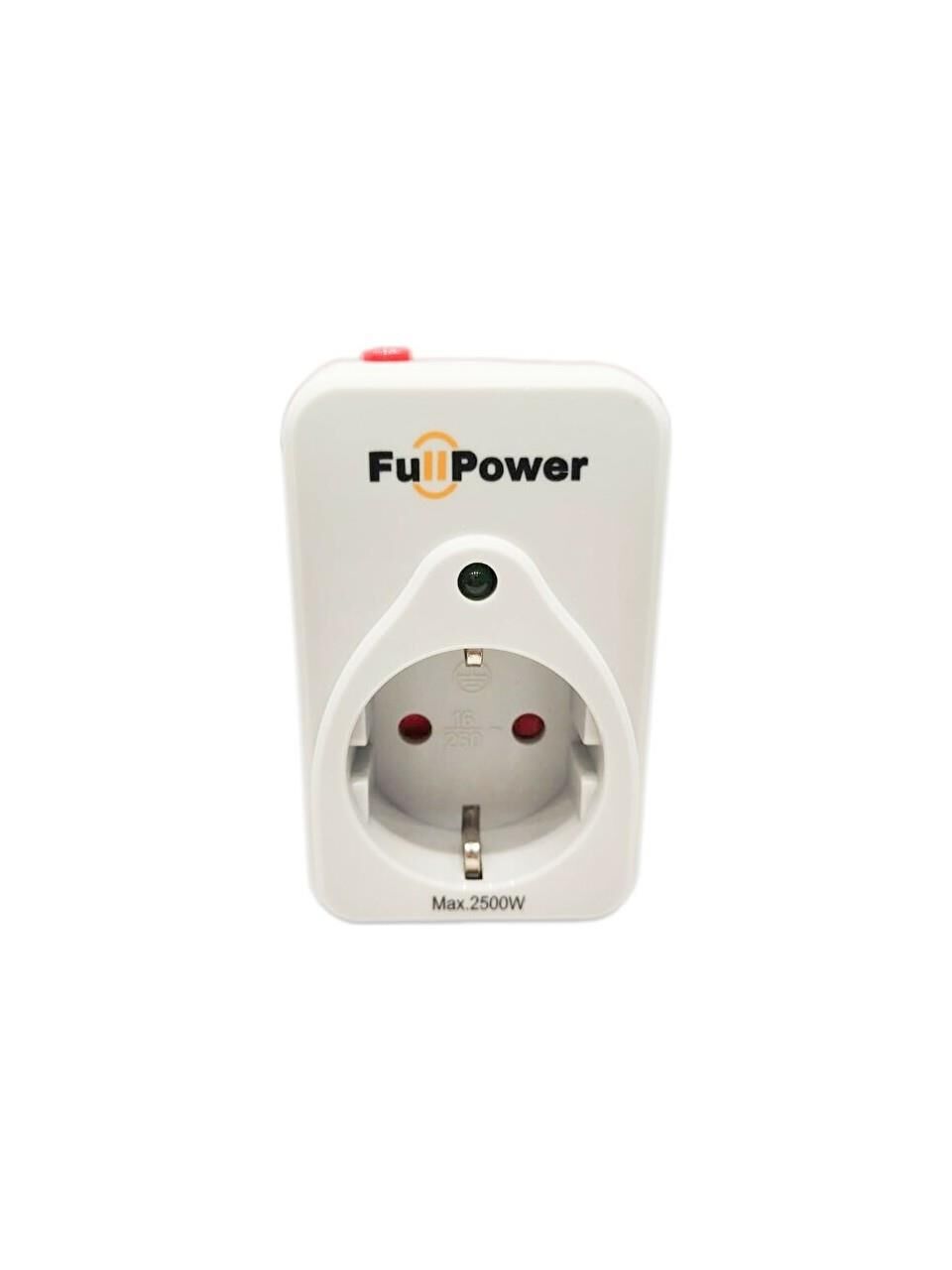 Tunçmatik Fullpower Tekli Akım Korumalı Priz Anahtarlı Beyaz TSK5016
