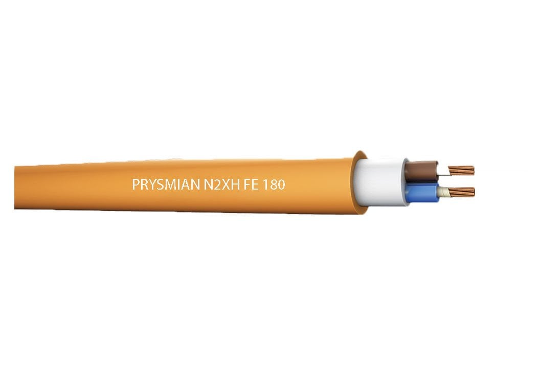Prysmian 2X1.5mm N2XH FE-180 Halojensiz Yangına Dayanıklı Kablo 1 METRE