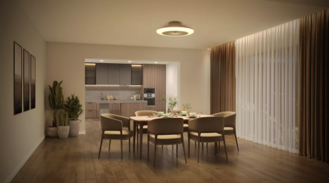 Philips Amigo Tavan Vantilatörü, Sarı/beyaz Işık, 25W+60W