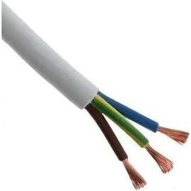 Borsan 3x4 mm Beyaz TTR Çok Telli Kablo H05VV-F 1 METRE