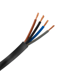 Borsan 4x6 mm Siyah TTR Çok Telli Kablo H05VV-F 1 METRE