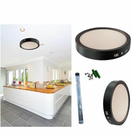 ACK 24w Günışığı Siyah Kasa Yuvarlak Sıva Üstü Led Panel AP03-02401