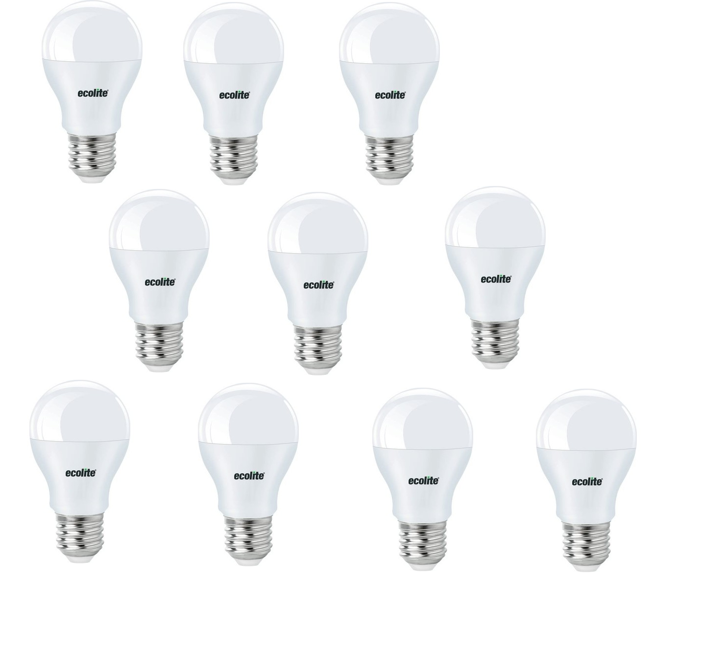Ecolite 10 Adet 15W Beyaz Işık 6500k Led Ampul E27 Duylu 1350 Lümen